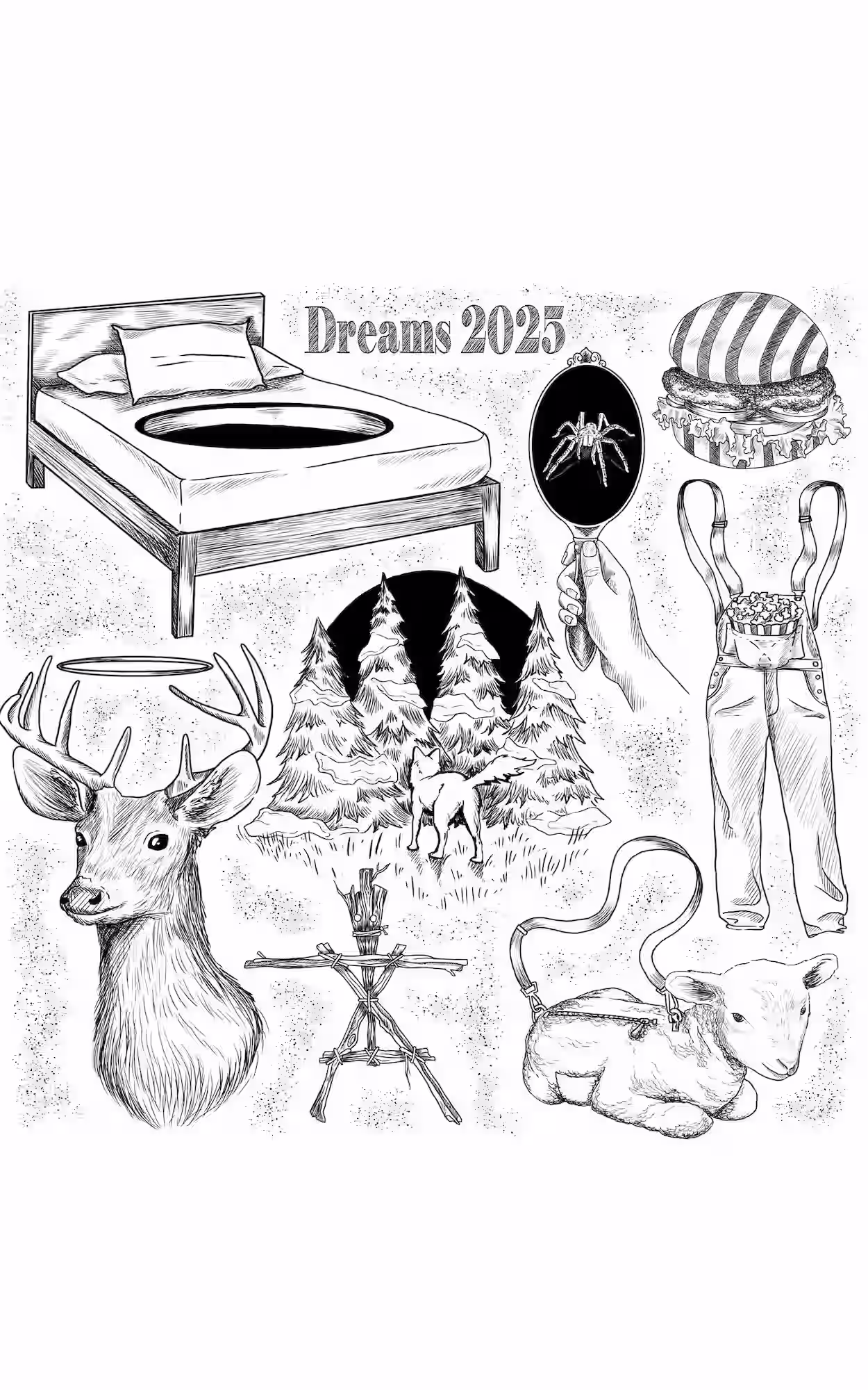 Dream inspired collage illustration