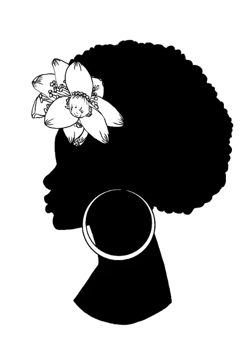 afro lady illustration