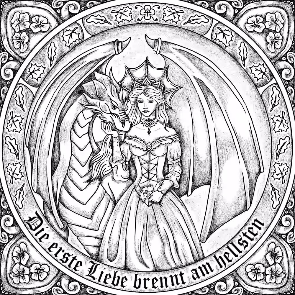 Fantasy dragon queen