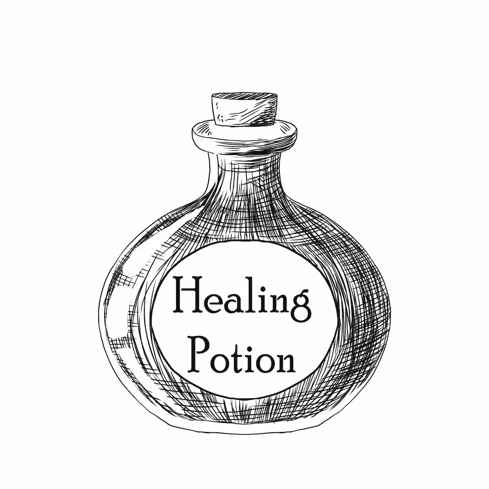 Healing potion bottle