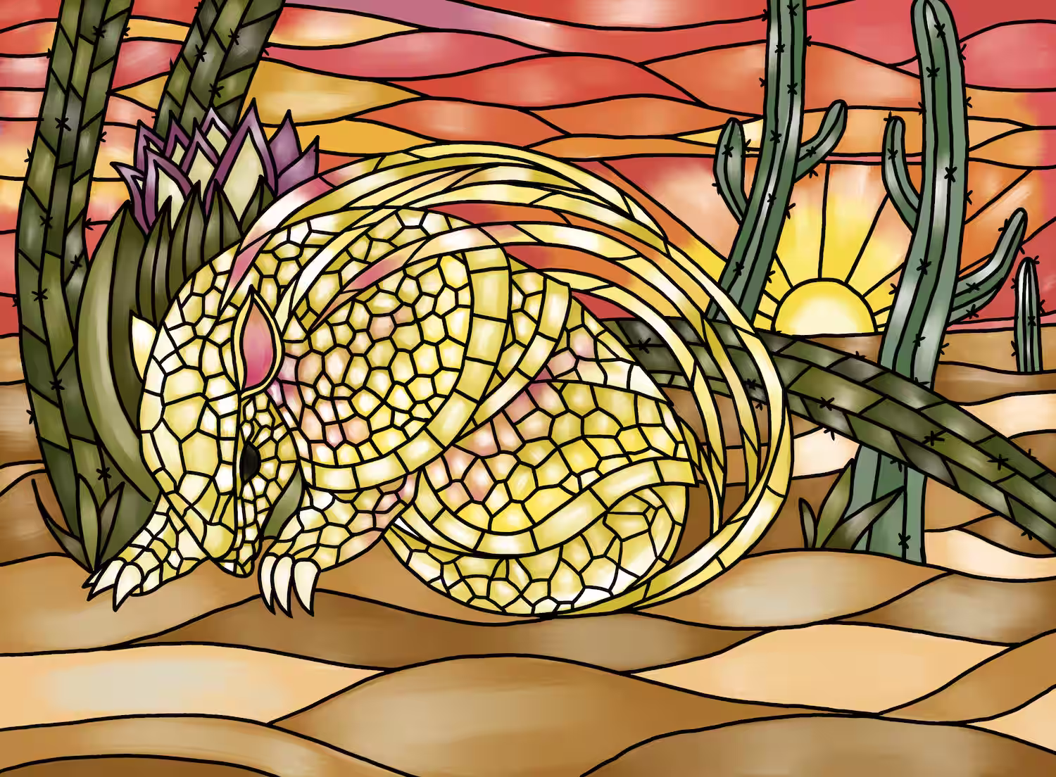 Tatubola Netrunner armadillo creature in the desert